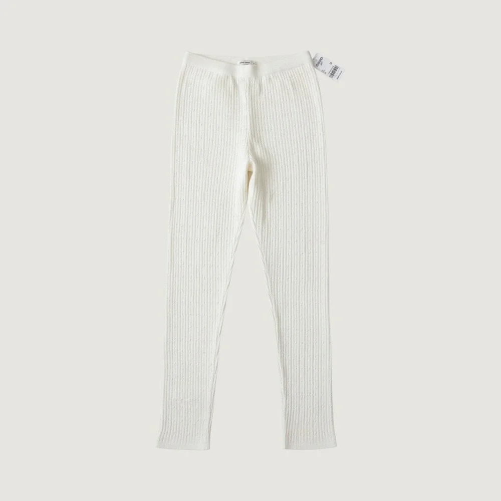 OshKosh Bgosh Girls Ivory Cable Knit Leggings Sweater Pants Size 14 NWT